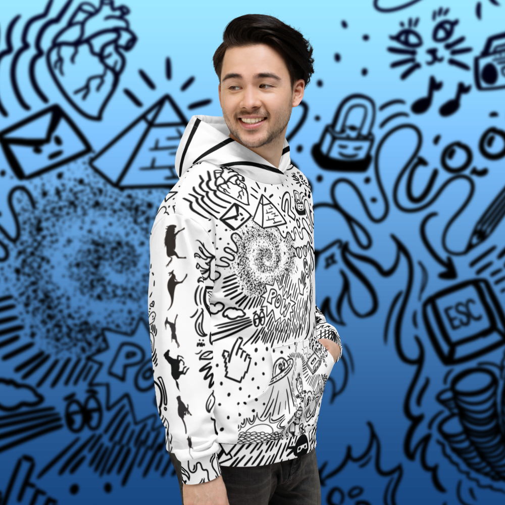 Cartoon Sharpie Hoodie | Unique Aesthetic Apparel