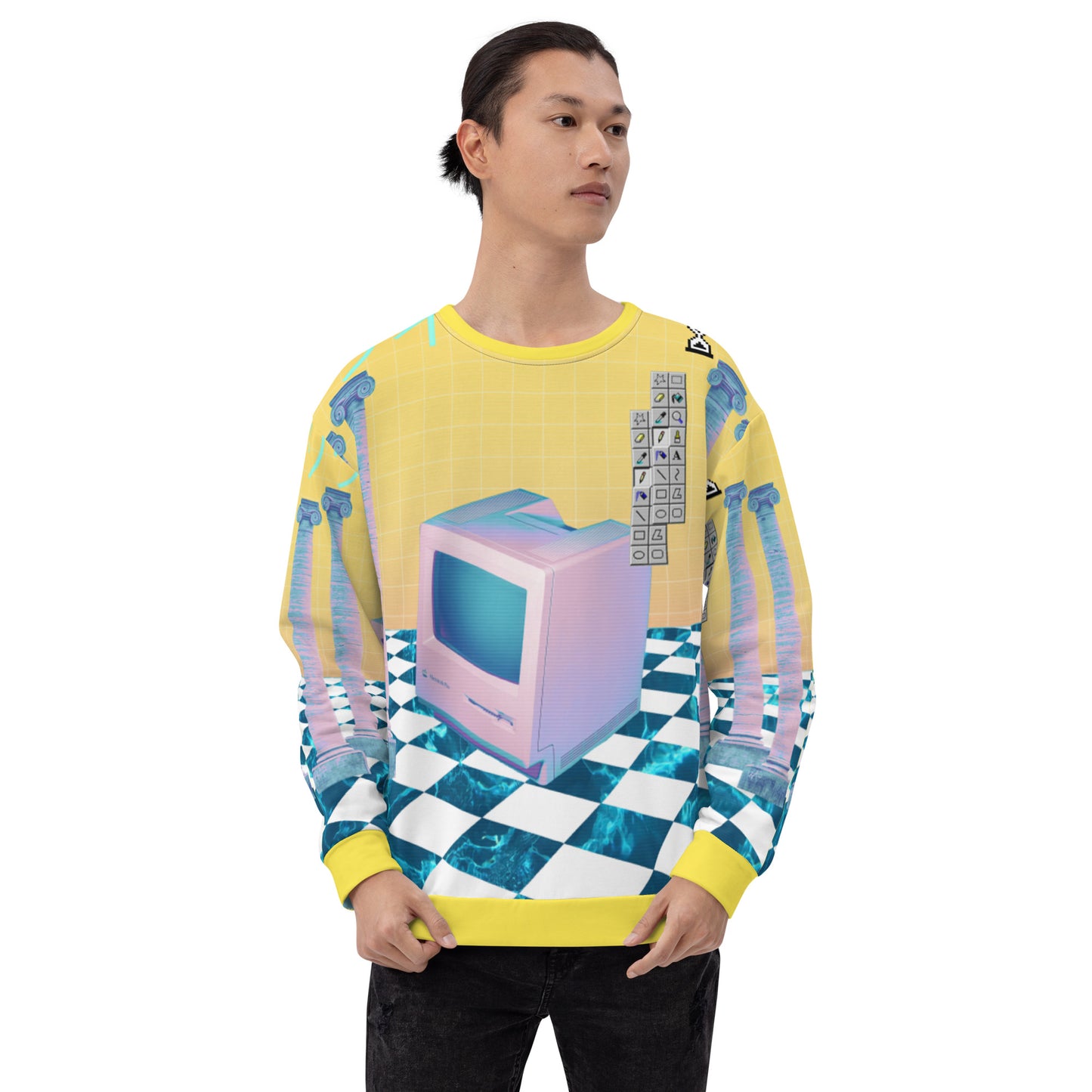 Vaporwave Aesthetic Mac Sweatshirt | Webcore Techwear Sweater