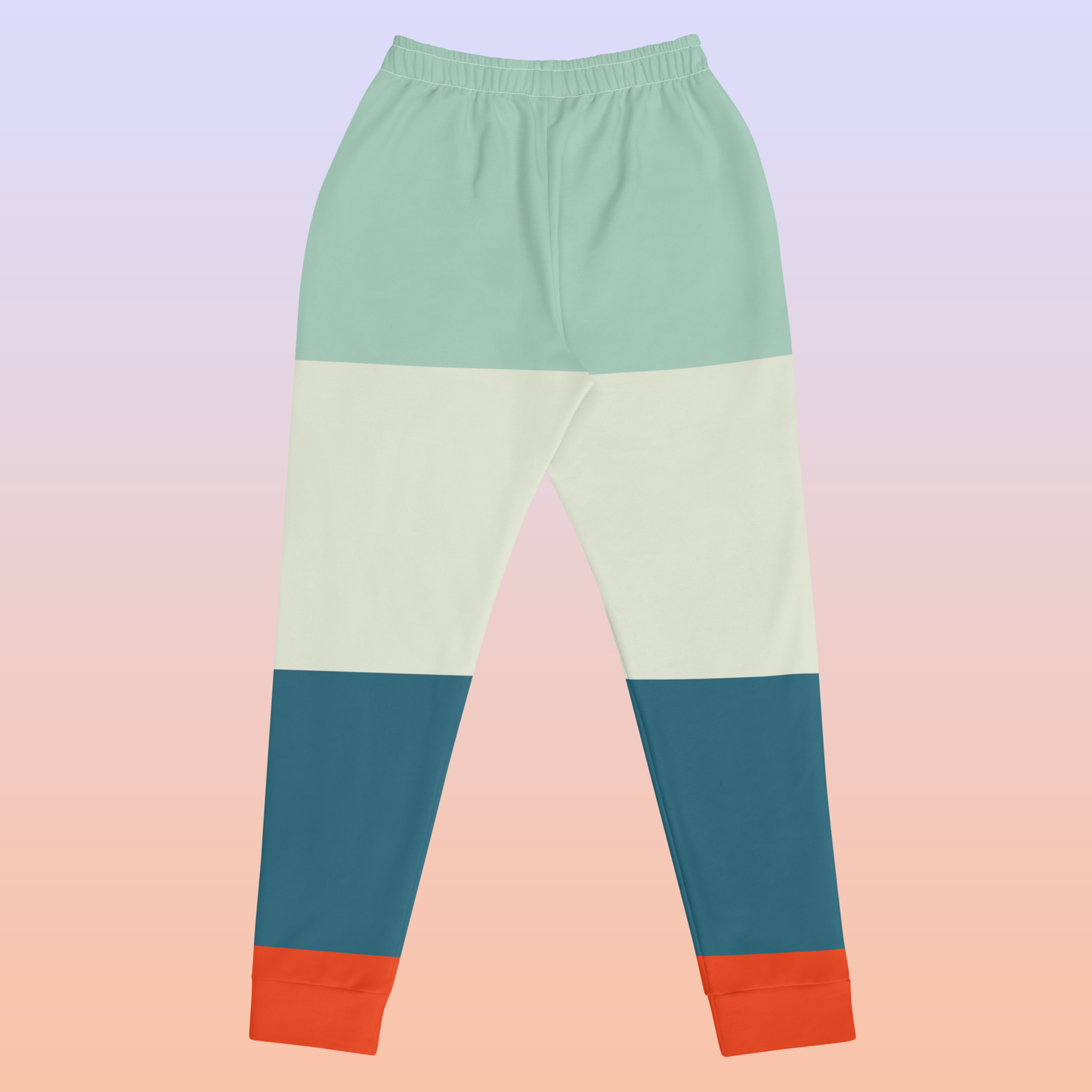 Cute 70's Color Block Women's Joggers with Pockets | Ladies Sweatpants Pajamas XS-3XL