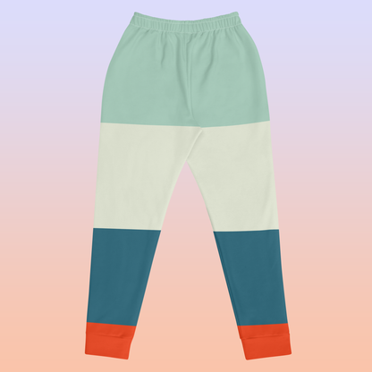 Cute 70's Color Block Women's Joggers with Pockets | Ladies Sweatpants Pajamas XS-3XL