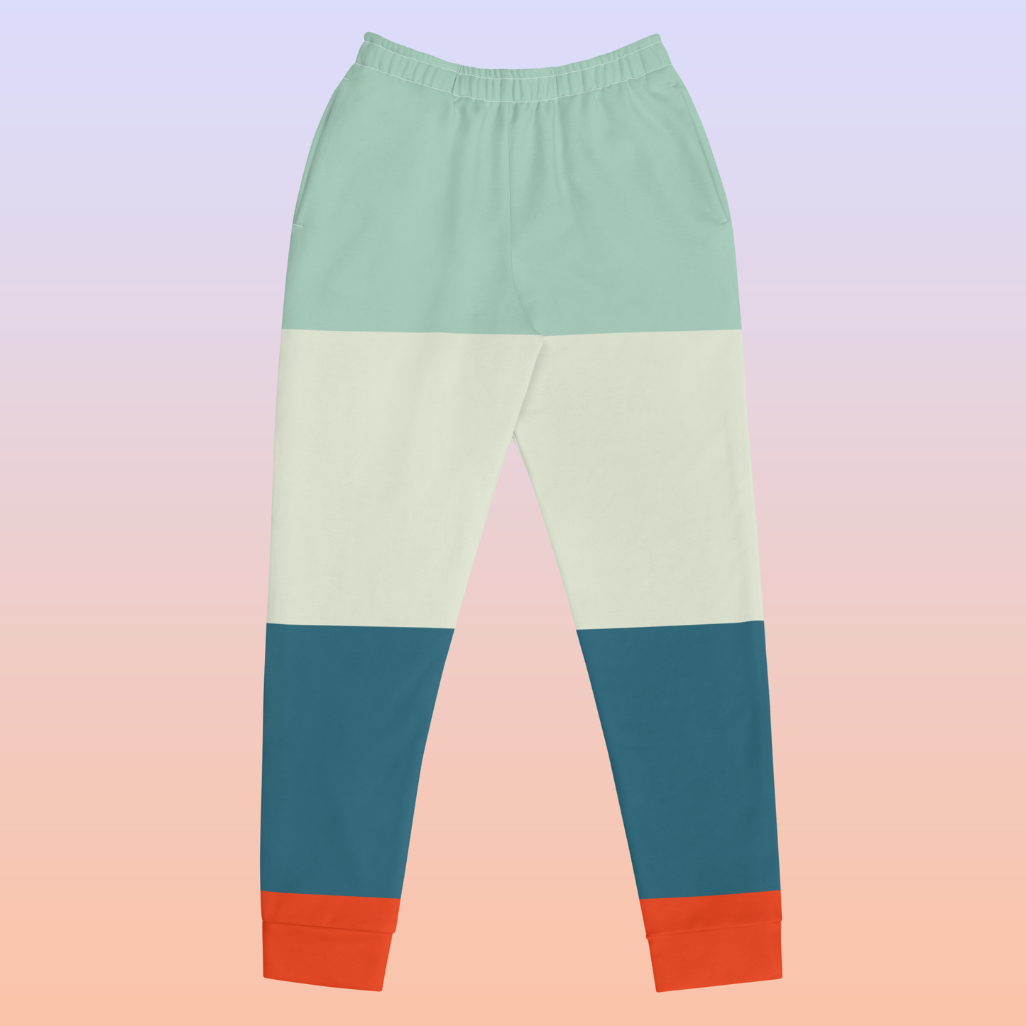 Cute 70's Color Block Women's Joggers with Pockets | Ladies Sweatpants Pajamas XS-3XL