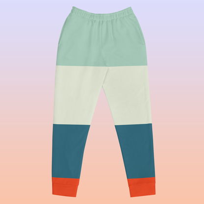 Cute 70's Color Block Women's Joggers with Pockets | Ladies Sweatpants Pajamas XS-3XL