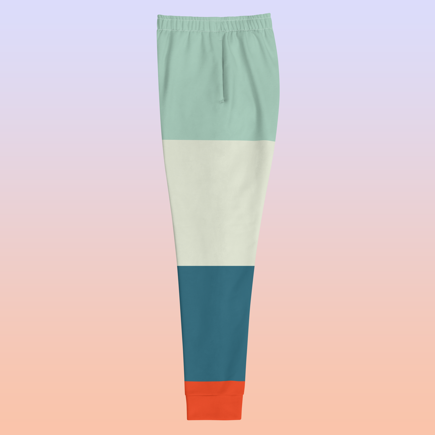 Cute 70's Color Block Women's Joggers with Pockets | Ladies Sweatpants Pajamas XS-3XL