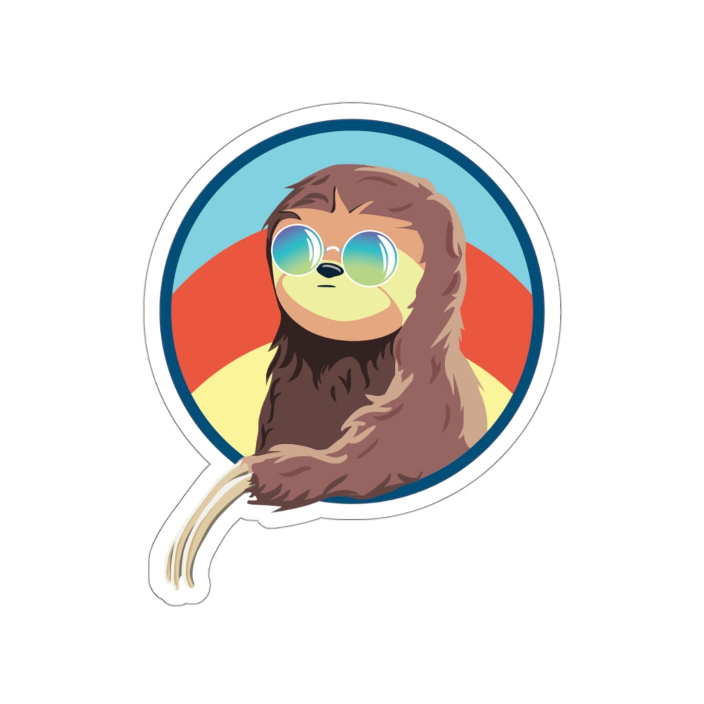 Cool Sloth Sunglasses Sticker Vinyl | 2x2" - 6x6"