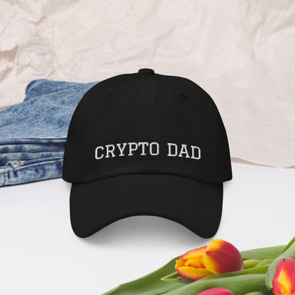 Crypto Dad Hat | Crypto Currency Baseball Cap - Dark Version