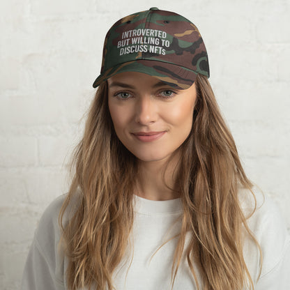 Introverted But Willing To Discuss NFTs Dad Hat | Cryptocurrency Non-Fungible Token Headwear