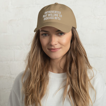 Introverted But Willing To Discuss NFTs Dad Hat | Cryptocurrency Non-Fungible Token Headwear