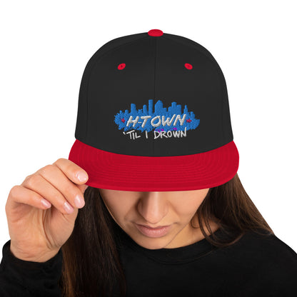 Houston H-Town Til I Drown Snapback Cap Hat