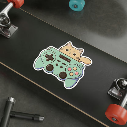 Cute Cat Controller Sticker | Kawaii Gamer Kitty