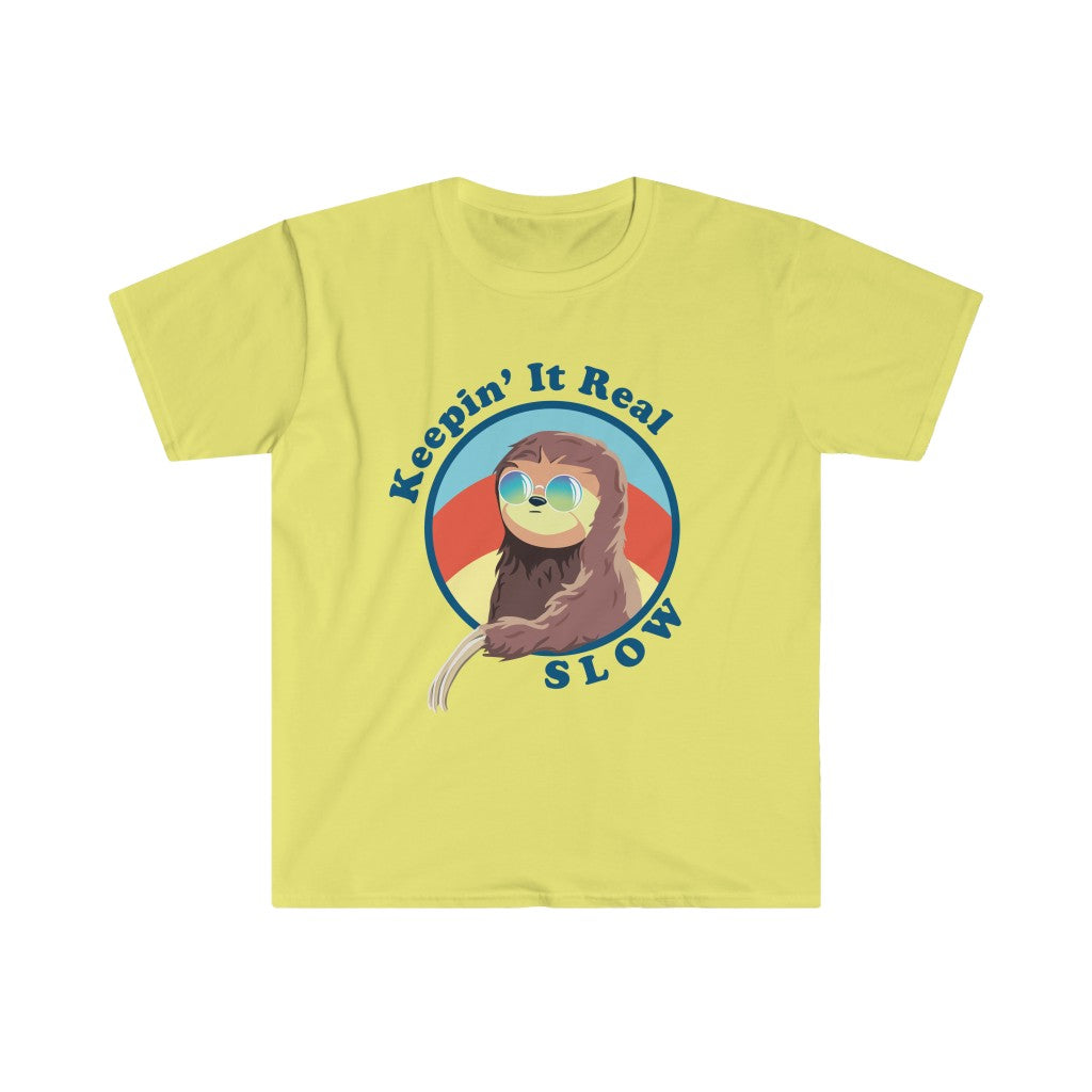 Keepin' It Real Slow Sloth Unisex T-Shirt - Gildan