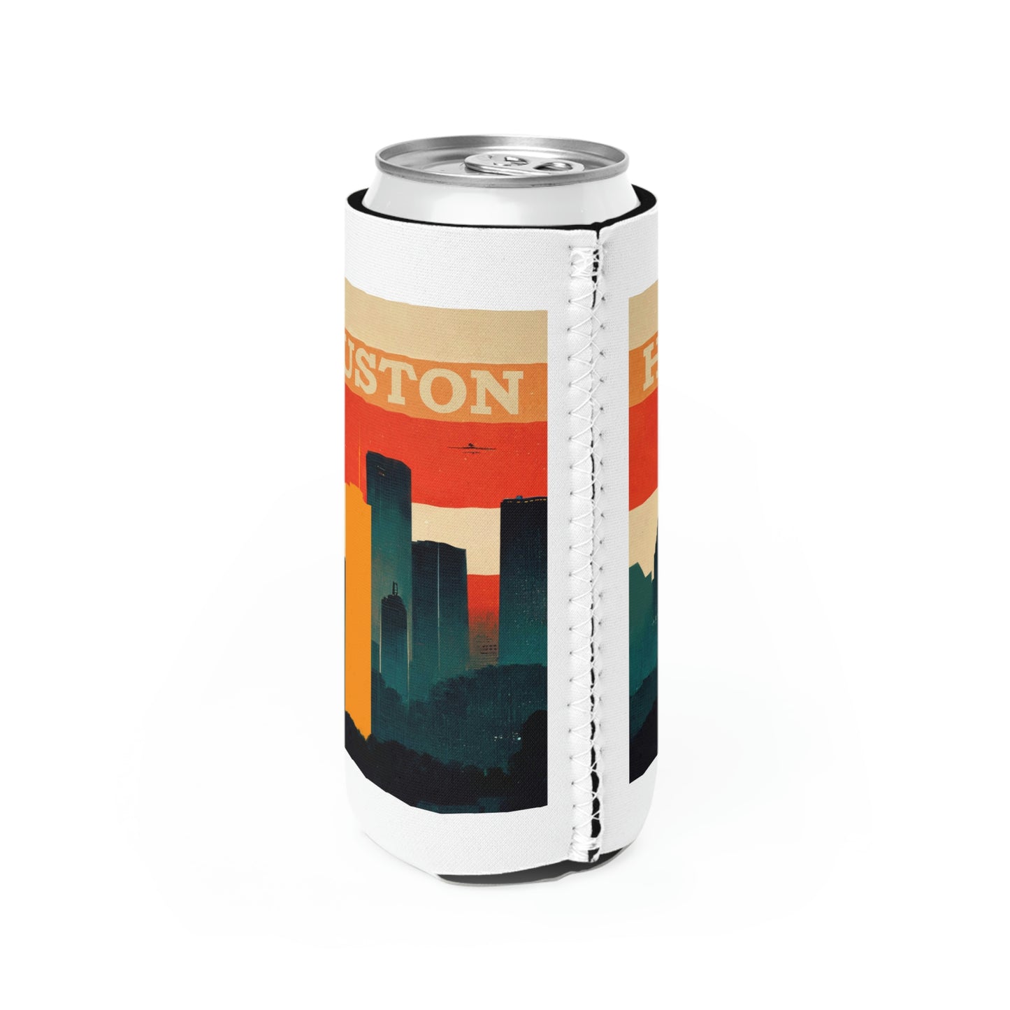 Retro HTX Koozie | Houston Skyline | Slim 12oz Cans