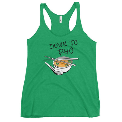 Down to Phó Racerback Tank Top Kitchen Cooking Themed | Vietnamese Food | Pho