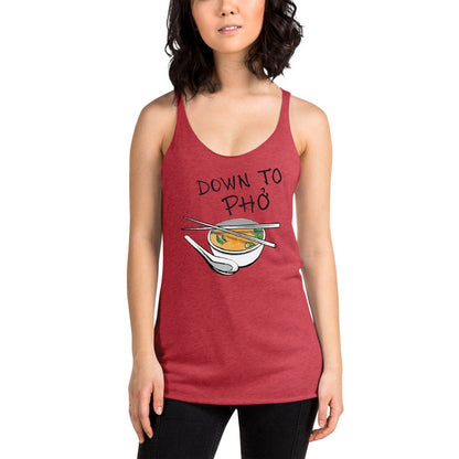 Down to Phó Racerback Tank Top Kitchen Cooking Themed | Vietnamese Food | Pho