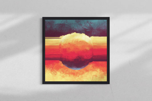 Alchemist's Fire - Abstract Geometric Giclee Print - 12x12inch