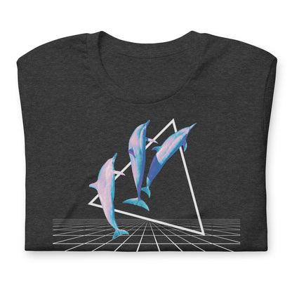 Vaporwave Aesthetic Dolphin Grid Shirt | 80s 90s Kawaii Unisex Cute Tee