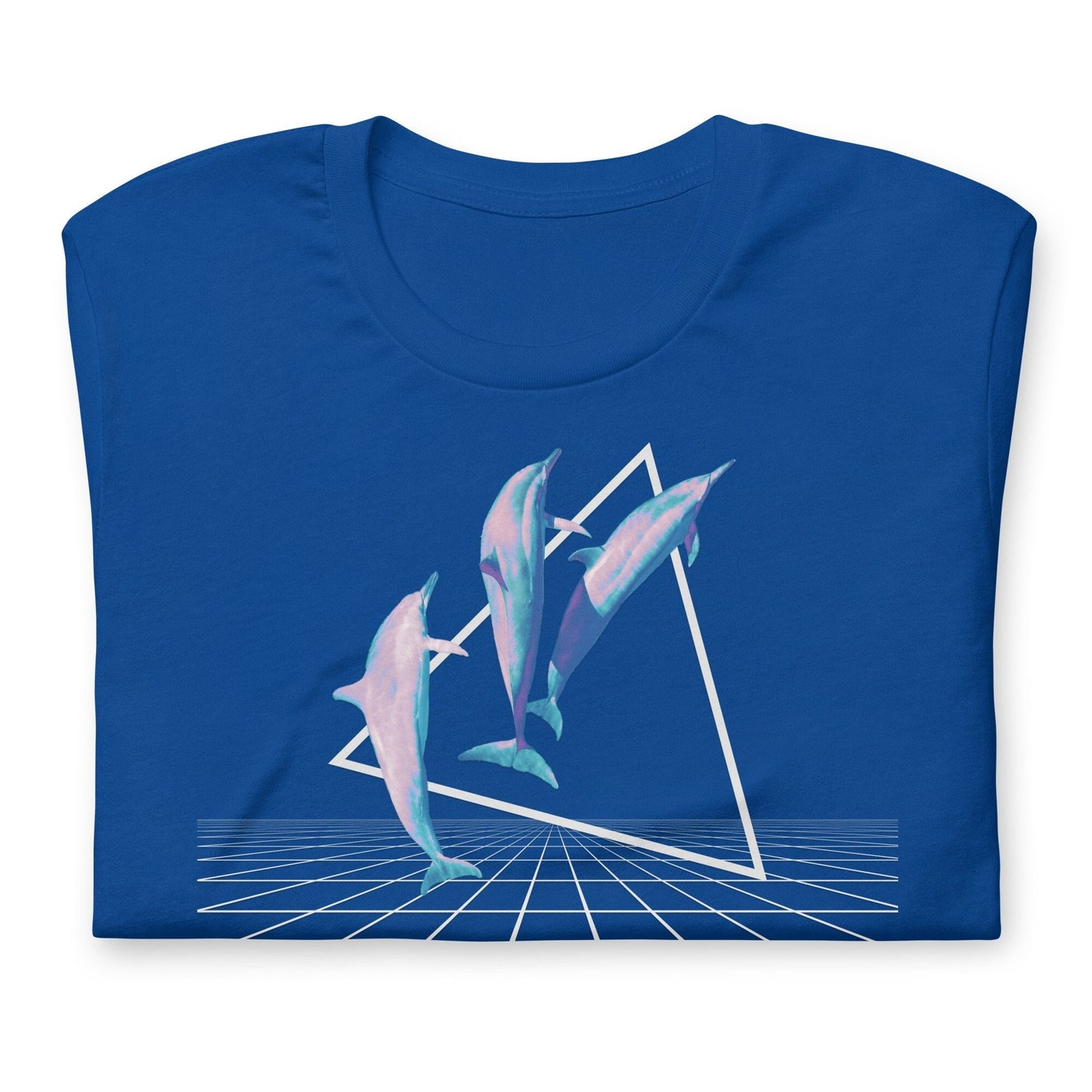 Vaporwave Aesthetic Dolphin Grid Shirt | 80s 90s Kawaii Unisex Cute Tee