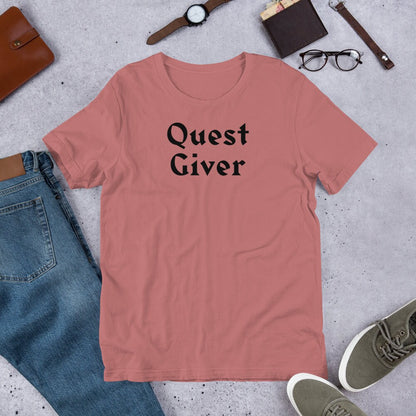 Quest Giver Shirt | Gamer MMORPG Nerd Geeky Apparel | Gaming Questing DnD Dungeon Master Unisex Funny Tee