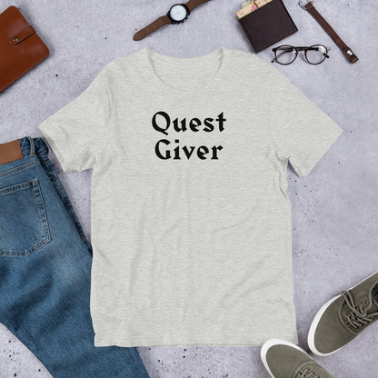 Quest Giver Shirt | Gamer MMORPG Nerd Geeky Apparel | Gaming Questing DnD Dungeon Master Unisex Funny Tee