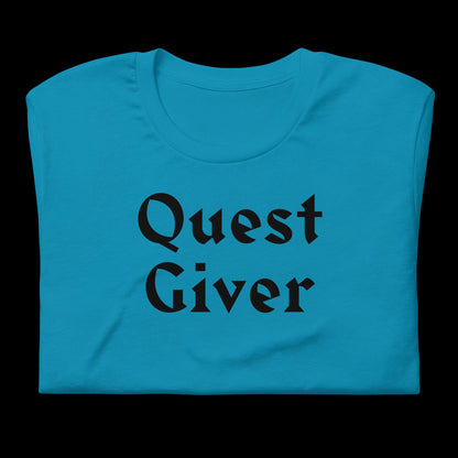 Quest Giver Shirt | Gamer MMORPG Nerd Geeky Apparel | Gaming Questing DnD Dungeon Master Unisex Funny Tee