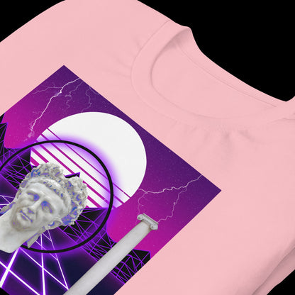 SYNTHWAVE 80's Statue Tee | Claudius Grid Vaporwave Sunset Flamingo Miami Aesthetic Shirt