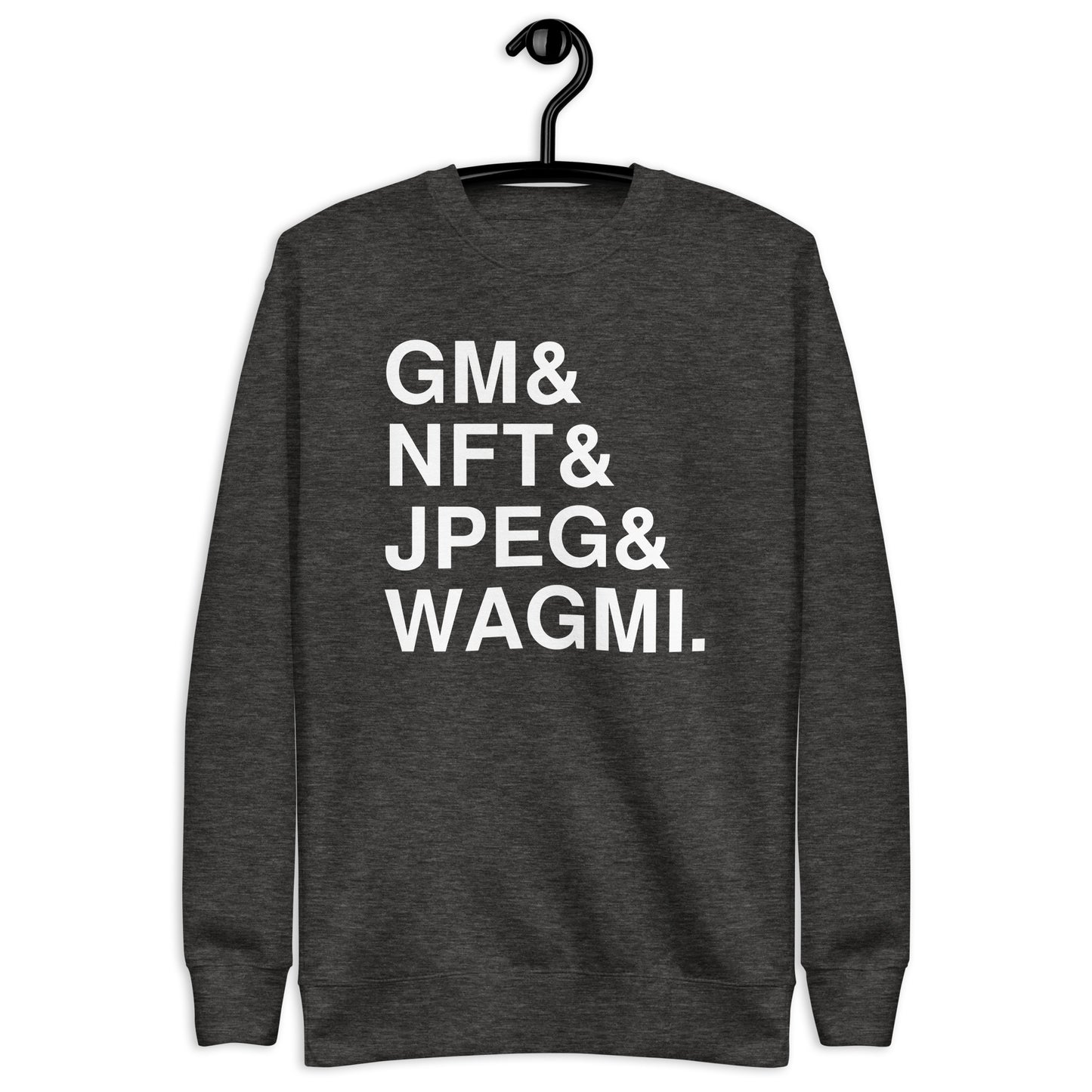 Gm, NFT, JPEG & WAGMI | Cryptoart Web 3.0 Sweatshirt Pullover |