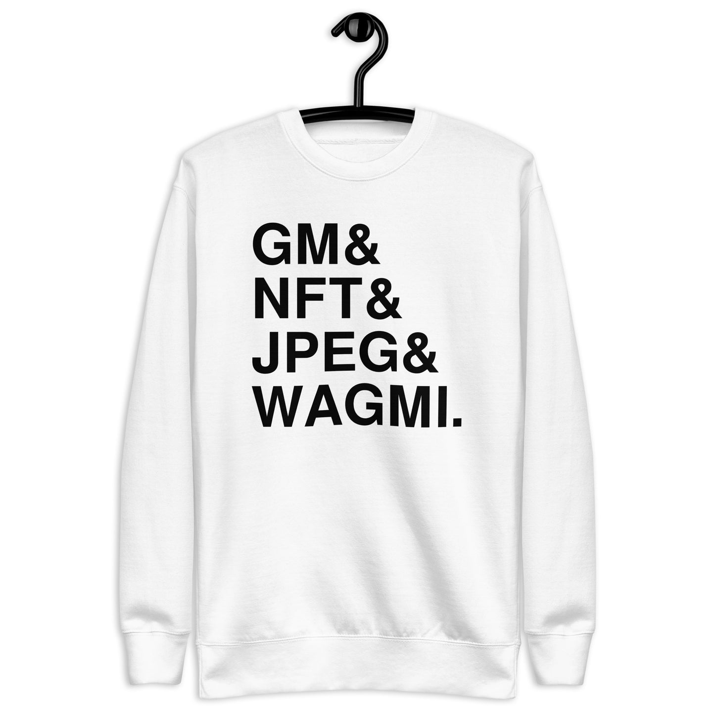 Gm, NFT, JPEG & WAGMI | Cryptoart Web 3.0 Sweatshirt Pullover |