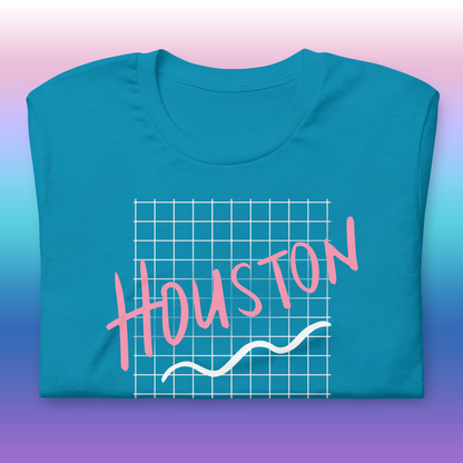 Retro Houston 80's Grid Unisex Shirt | Htown HTX Screwston 90's Vintage Minimal Tee | S-4XL