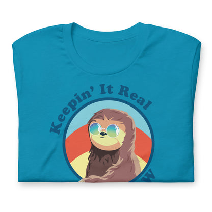 Keepin' It Real Slow Sloth Unisex T-Shirt - Bella Canvas