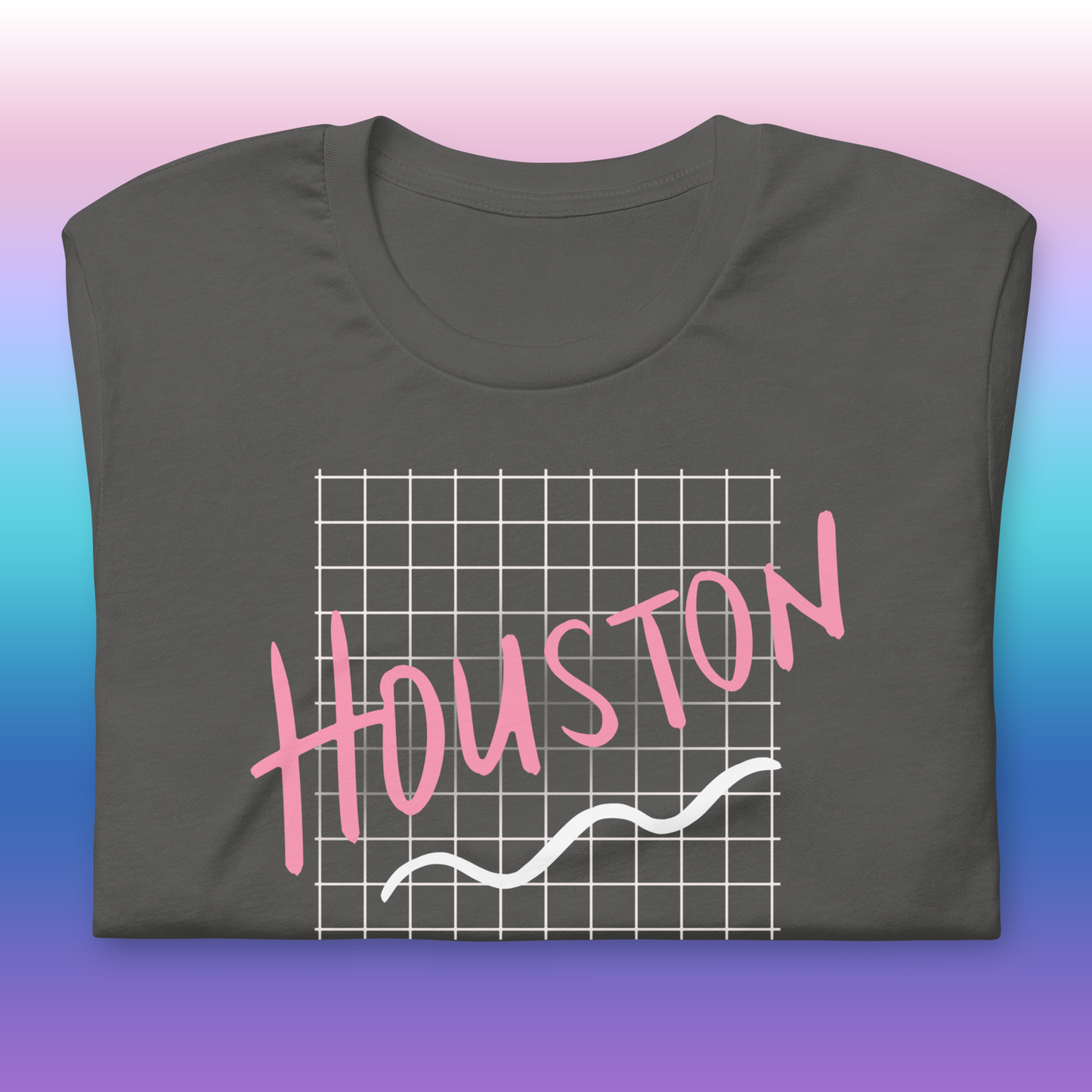 Retro Houston 80's Grid Unisex Shirt | Htown HTX Screwston 90's Vintage Minimal Tee | S-4XL