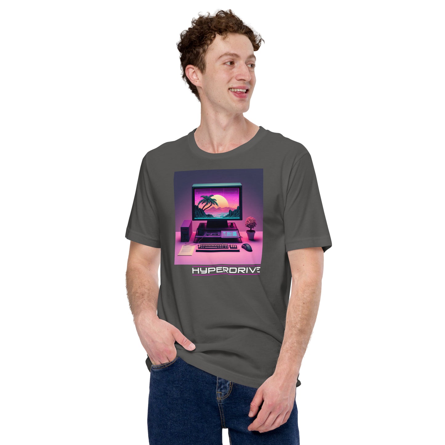 Hyperdrive Workstation Shirt - Vaporwave Computer Techwear