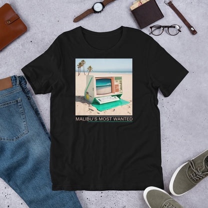 Malibu's Most Wanted Workstation Shirt - Vaporwave Computer Techwear