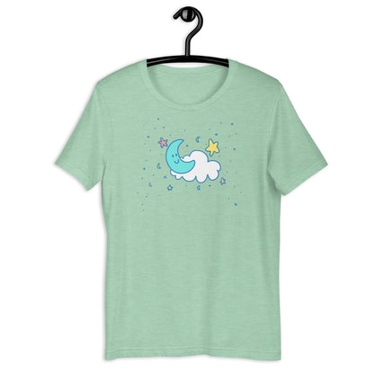 Cute Moon & Stars Tshirt | Pastel Aesthetic Kidcore Unisex Kawaii Tee