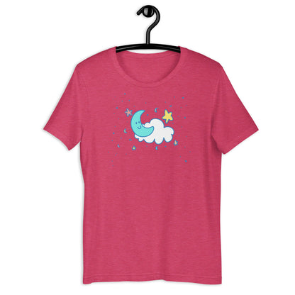 Cute Moon & Stars Tshirt | Pastel Aesthetic Kidcore Unisex Kawaii Tee