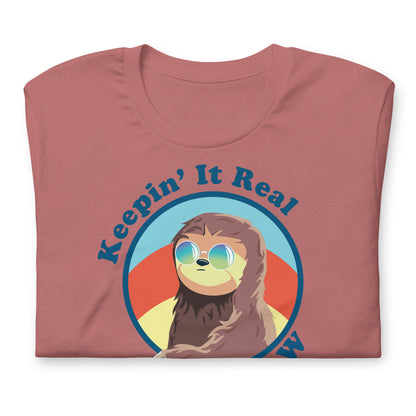 Keepin' It Real Slow Sloth Unisex T-Shirt - Bella Canvas