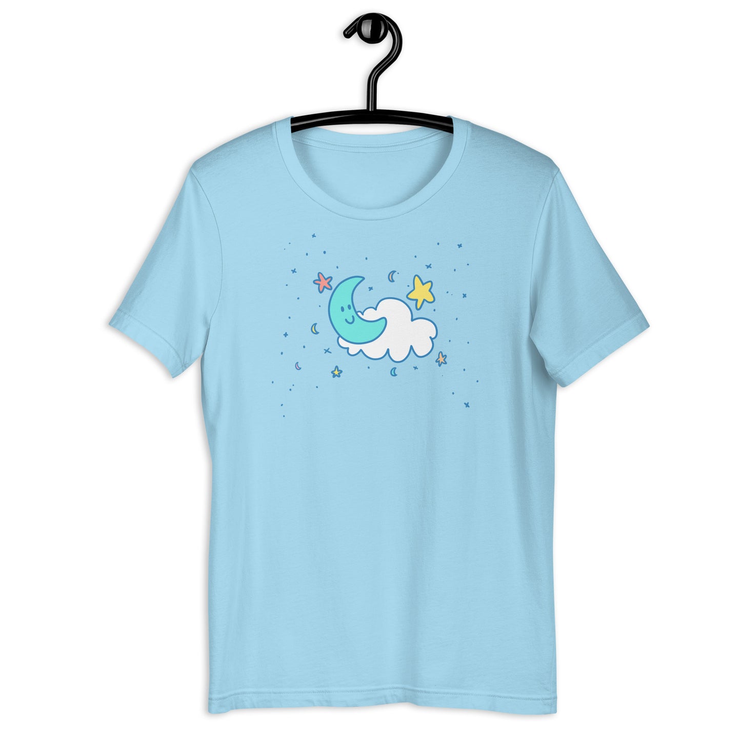 Cute Moon & Stars Tshirt | Pastel Aesthetic Kidcore Unisex Kawaii Tee