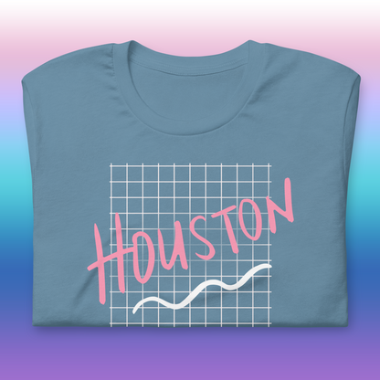 Retro Houston 80's Grid Unisex Shirt | Htown HTX Screwston 90's Vintage Minimal Tee | S-4XL