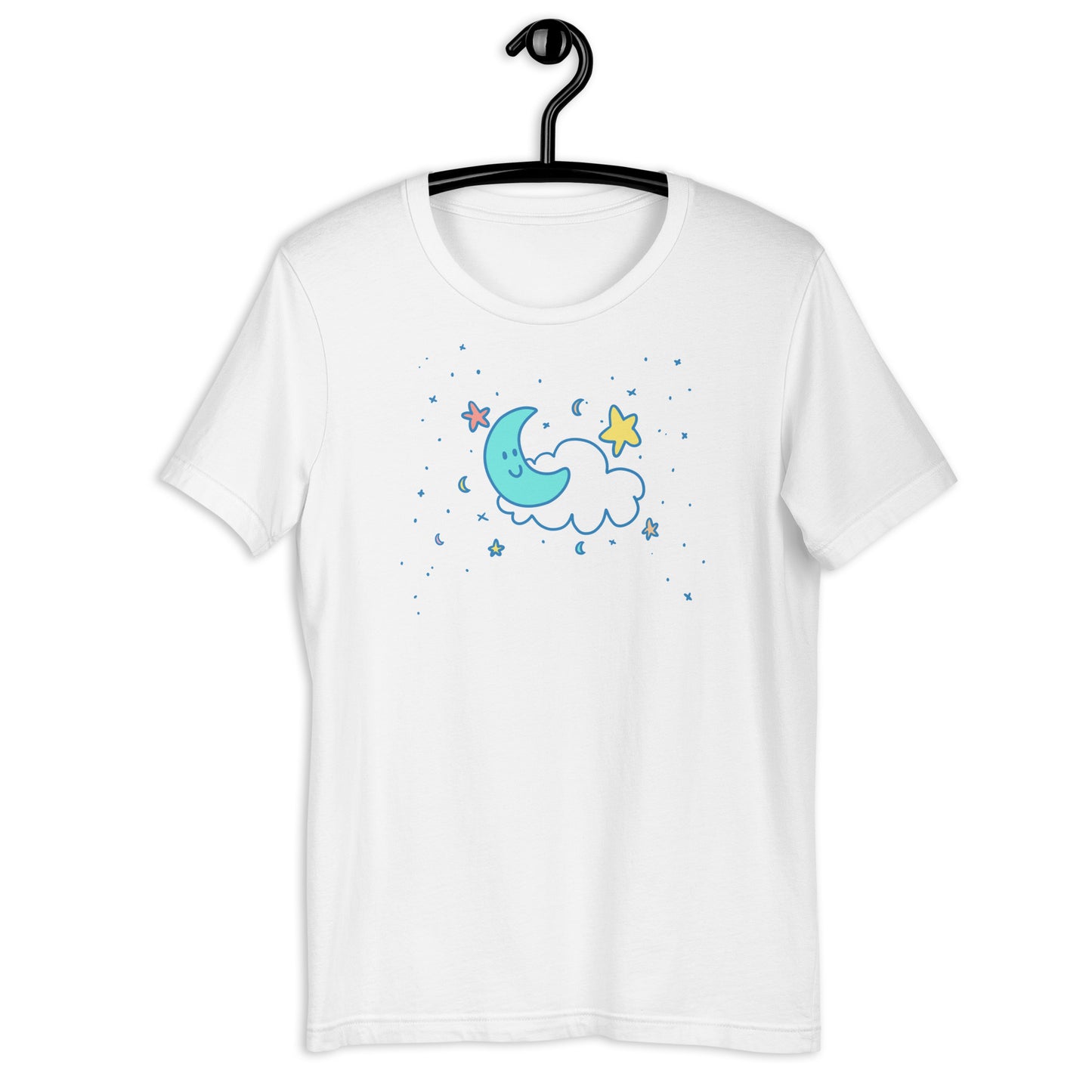 Cute Moon & Stars Tshirt | Pastel Aesthetic Kidcore Unisex Kawaii Tee