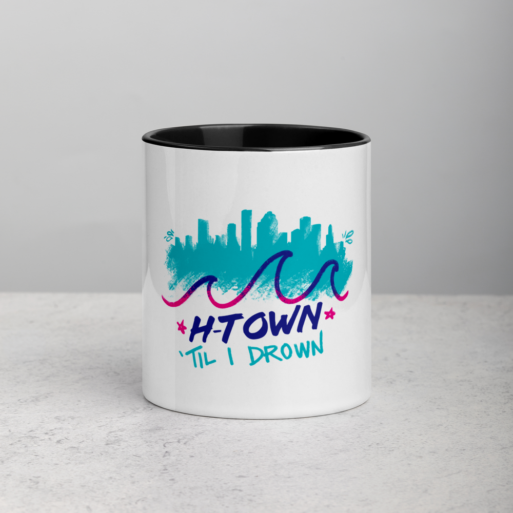 Houston H-Town Til I Drown Coffee Mug Cup | Pick your color!