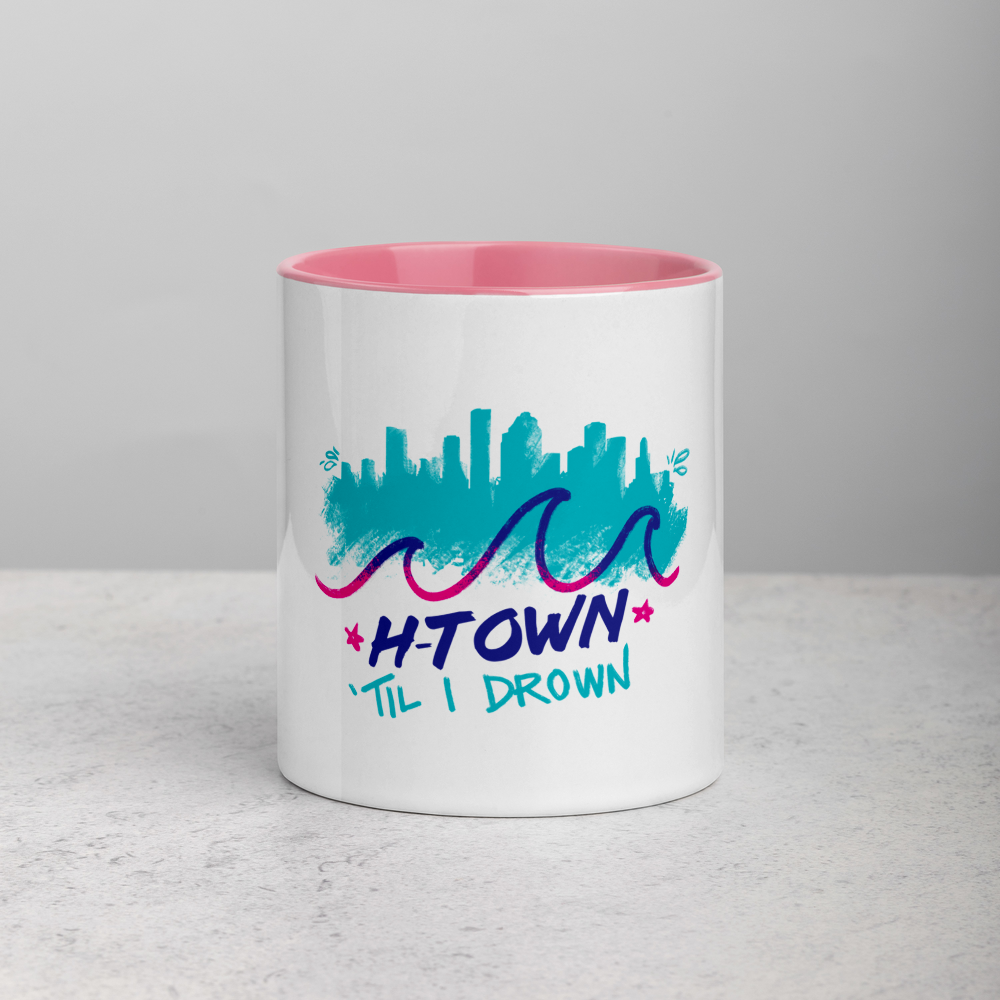 Houston H-Town Til I Drown Coffee Mug Cup | Pick your color!