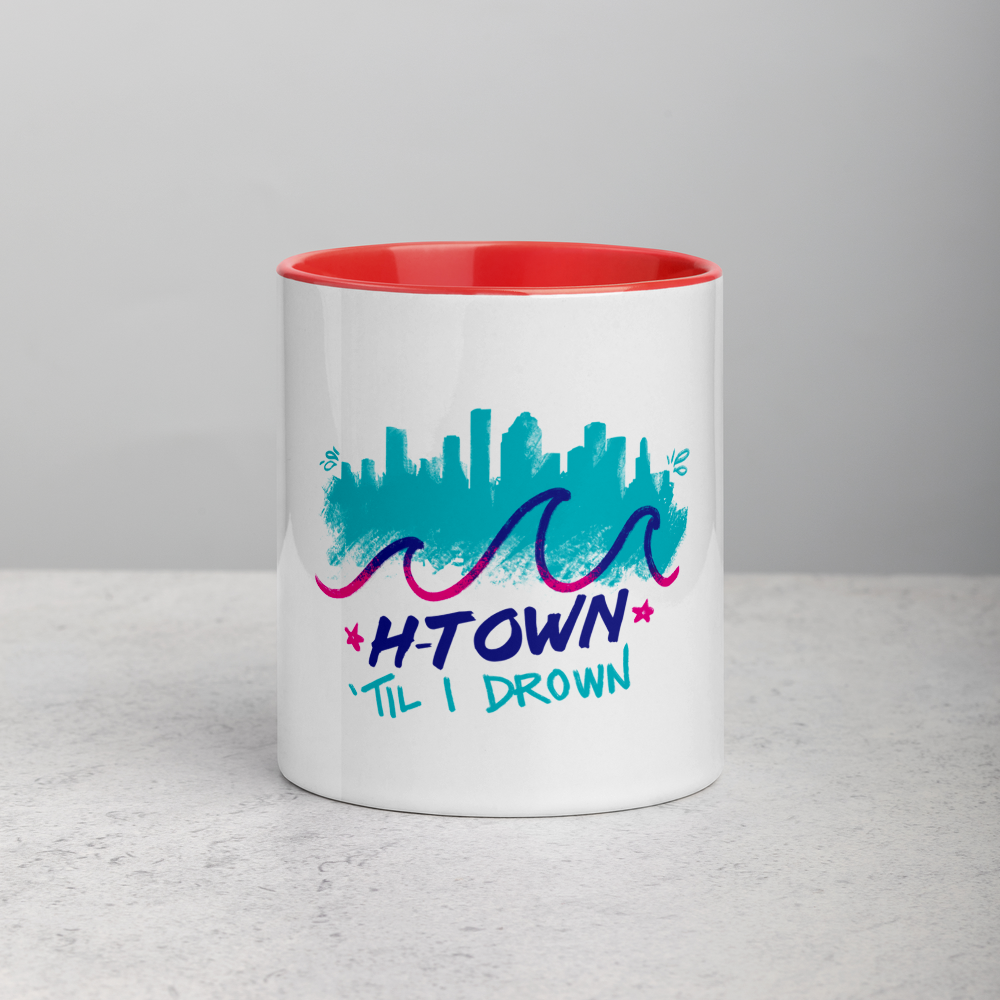 Houston H-Town Til I Drown Coffee Mug Cup | Pick your color!